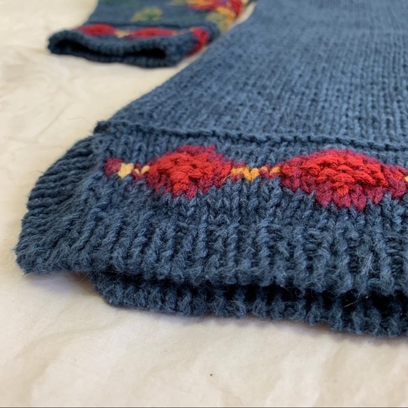 Hand Knit Ivy Vintage Embellished Tunic Sweater, grandma core, cottagecore, M - Picture 3 of 16